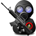 gas,soldier,with,weapon icon