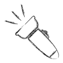 flashlight, forest, light svg vector icon
