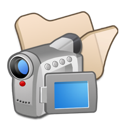 beige, folder, videos icon
