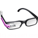 glasses, google, googleglass, pink icon