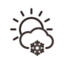 day, snow, sun, sunny, weather svg vector icon