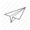 aero, airplane, flight, paper plane, paperplane, plane, send icon