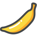 banana, food, fruit, organic, vegan, vegetarian svg vector icon