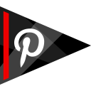 media, online, pinterest, social svg vector icon