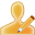 edit, user, yellow icon