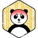 angry, bear, face, panda svg vector icon