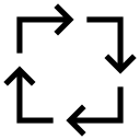 action, arrow, loop, process, step svg vector icon