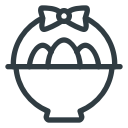 basket, easter, eggs svg vector icon