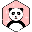 bear, face, happy, panda svg vector icon