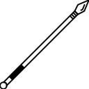 creative, lance, line, weapon svg vector icon