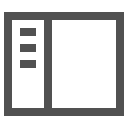 interface, left, menu, sidebar, window svg vector icon