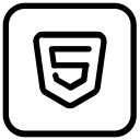 five, html, media, network, social svg vector icon