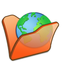 folder, internet, orange icon