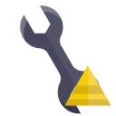 technical,wrench,pyramid icon