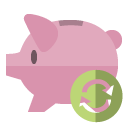 piggy,bank,refresh icon
