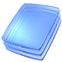 blue,glass icon