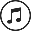 circle, high quality, itunes, media, music, social, social media svg vector icon