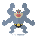 fight, kanto, machamp, pokemon svg vector icon