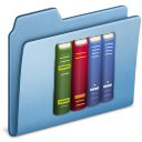 blue,library icon