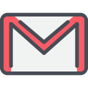 gmail, media, network, social svg vector icon
