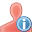 information, red, user icon