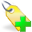 add, tag, yellow icon