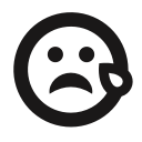 crying, emoji, emot, emot, sad, tear, thick lines svg vector icon