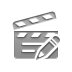 clapperboard,pencil icon