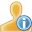 information, user, yellow icon