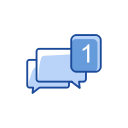 chat, inbox, message, one message svg vector icon