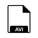 avi, extension, fie type svg vector icon