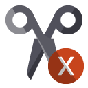 scissors,cross icon