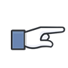 awesome, cool, index finger, like, poke, prick icon