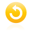 button, ccw, rotate, yellow icon