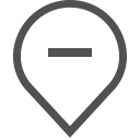 delete, geolocation, hide, mark, minus, pin, tag svg vector icon