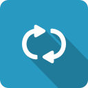 blue, continuous, loop, refresh, repeat, shadow svg vector icon