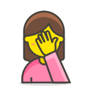 1, facepalming, woman svg vector icon