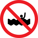 drowning, forbidden, prohibition, swim svg vector icon