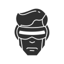 cyclops, marvel, super hero, x-men svg vector icon