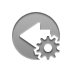 arrow,left,gear icon