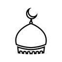architect, dome, masjid, mosque, ramadhan svg vector icon
