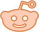 line, reddit, social, transparent svg vector icon