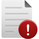 file, warning icon