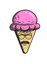 cartoon, cone, cream, emoji, ice svg vector icon
