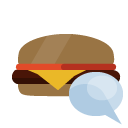 hamburguer,speech,bubble icon