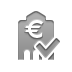 bank,euro,checkmark icon