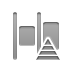distribute,horizontal,left,pyramid icon