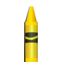 crayon3, wellow crayon tip, yellow svg vector icon