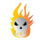 bone, burning, halloween, scary icon