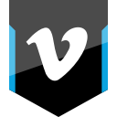 shield, social, vimeo svg vector icon